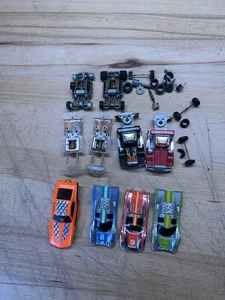 Lot Of 6 TYCO Slot Cars Curve Huggers Peterbilts Mustang Chrome Parts & Pieces - Picture 1 of 12