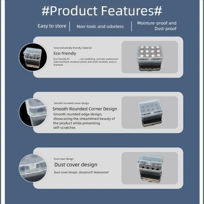 Reusable 2A Battery Organiser Box User Friendly PP Container Lightweight Case - Image 1 of 4