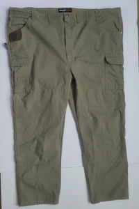 Wrangler Riggs Workwear Cotton Ripstop Khaki Carpenter Cargo Pants Men's 56X32 - Picture 1 of 12