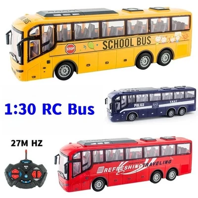 1/30 Rc Bus Electric Remote Control Bus with Light Tour Bus School City Model - Image 1 of 4