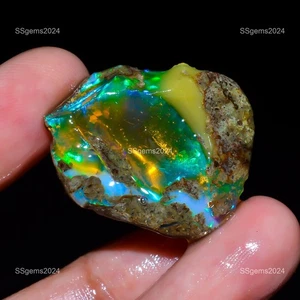 Ópalo natural áspero ópalo etíope crudo ópalo welo piedra preciosa multi fuego - Imagen 1 de 6