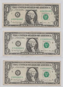 1988A WEBNOTE LOT - 3 Notes - Ungraded (FR #1917-A, 1917-E) - Picture 1 of 2