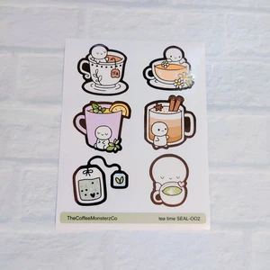 NEU Tea Time 2.0 folierte Aufkleber Siegel TheCoffeeMonsterzCo TCMC - Bild 1 von 1