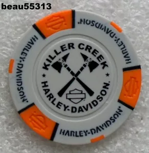 ⭐HARLEY DAVIDSON "KILLER CREEK" ROSWELL GEORGIA DEALER CASINO POKER CHIP - Picture 1 of 2