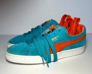 Puma Women's Suede Classic+ Bluebird-Tigerlily Sneakers Size 7.5 - Picture 1 of 11
