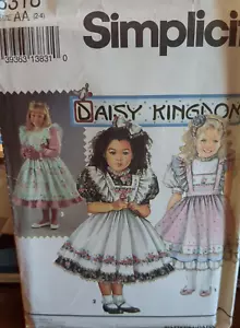 SIMPLICITY Pattern #8318 DAISY KINGDOM GIRLS' DRESS & PINAFORE size 2-3-4 UC/FF - Picture 1 of 13