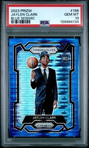 Prizm Jaylen Clark 2023-24 azul sísmico/99 coincidencia de colores novato PSA 10 🔥 #166 - Imagen 1 de 2