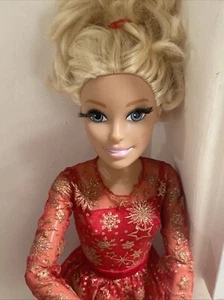2016 Holiday Barbie Doll Blonde - Unboxed , redressed 2013 Head - Picture 1 of 5