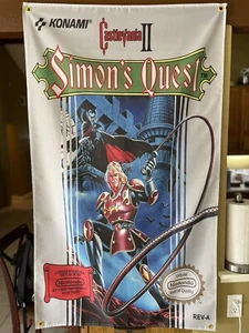 CASTLEVANIA II Simon's Quest 5' Nintendo NES Box art Flag Poster Konami Belmont - Picture 1 of 3