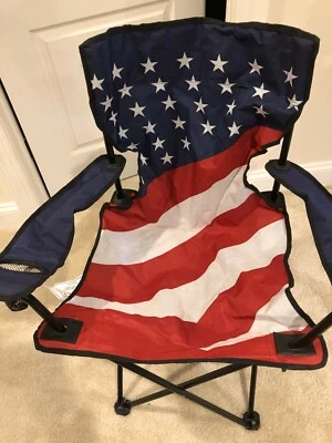 Silla Plegable EE. UU. Super Bowl Béisbol Fútbol Portátil Plegable Exterior 4 de Julio Foto 1 de 4
