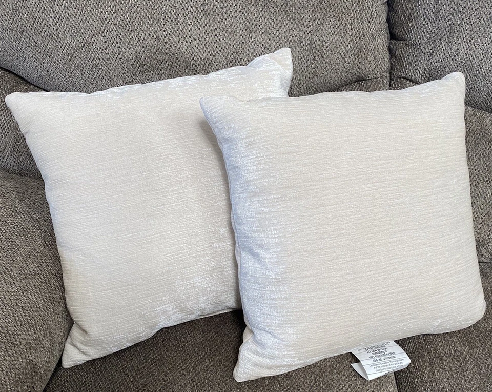 (Lot Of 2)Threshold Decor Toss Pillow White 18”X 18” New - Image 1 of 4