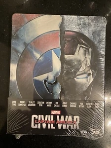Captain America Civil War STEELBOOK Blu Ray Marvel Fuori Catalogo, Nuova! - Foto 1 di 2