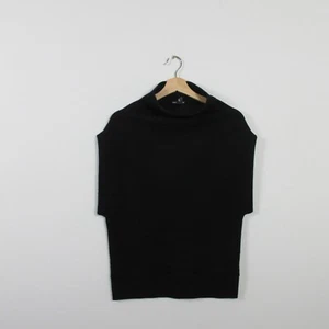 Club Monaco Womens Boxy Sweater Top Knit Luxury Classic Black S Merino Wool276 - Picture 1 of 12