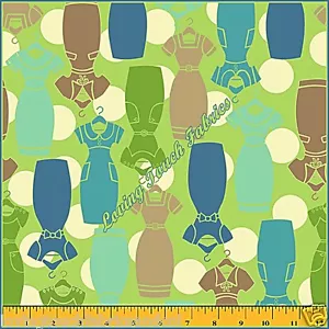 RILEY BLAKE #C2841 MODE KLEIDER MILLIE'S SCHRANK STOFF 1/2 YD 18"X44" GR - Bild 1 von 1