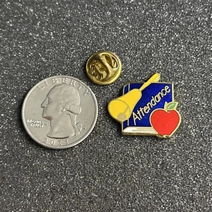 Attendance Student Award Class Bell Gold Tone Pin Pinback #45490 - Picture 1 of 2