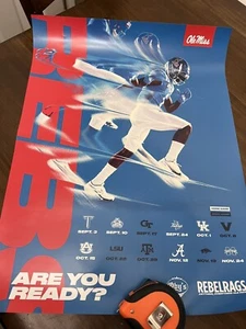2022 Ole Miss Football Schedule Poster  Lane Kiffin - Picture 1 of 6
