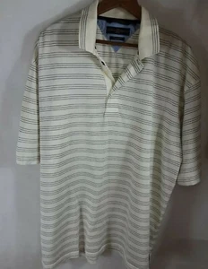 Polo de golf para hombre Tommy Hilfiger a rayas beige y negro talla X L XLarge - Imagen 1 de 9