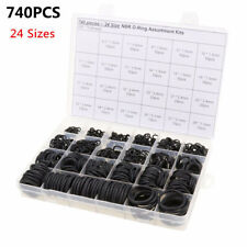 740Pcs 24 Sizes Car Air Conditioning Gasket O-Ring Seals Rubber Assortment Kits