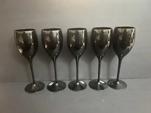 Mikasa Elite Black Wine Glass Stemware Set Of 5 (1A16) - Picture 1 of 4