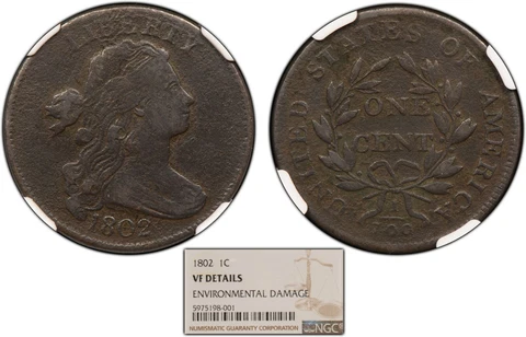 1802 1c Draped Bust Large Cent - NGC VF Details - Original Look - SKU-B2235 Cover