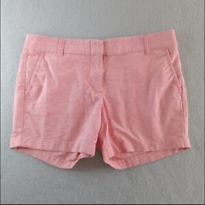 J. Crew Shorts Women's Size 6 Woven Cotton Chino Light Red / Pink
