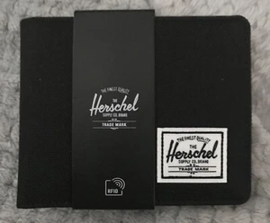 Herschel Supply Co. Men's RFID Wallet Black Over Tan Classic Logo Brand New - Picture 1 of 8