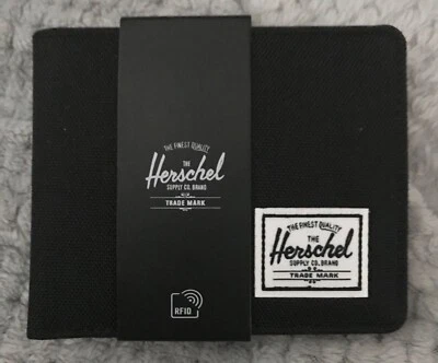 Herschel Supply Co. Men's RFID Wallet Black Over Tan Classic Logo Brand New  - Image 1 of 4