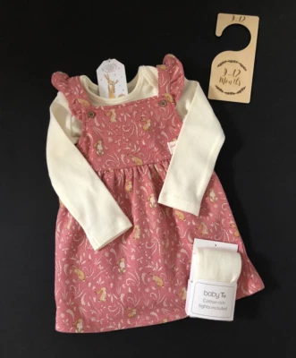 Baby Girls Guess How Much I Love You Dress Top And Tights Set  18/24 Months - Image 1 of 4