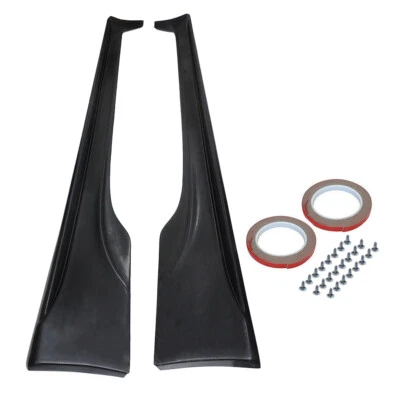 T-Style Side Skirts (ABS) Fits 2012-2021 Subaru BRZ Scion FR-S Toyota 86 Black - Image 1 of 4