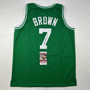 Autographed/Signed Dee Brown Boston Green Basketball Jersey JSA COA - Picture 1 of 4