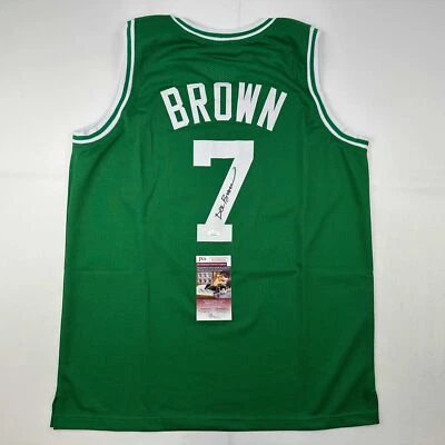 Autographed/Signed Dee Brown Boston Green Basketball Jersey JSA COA - Image 1 of 4