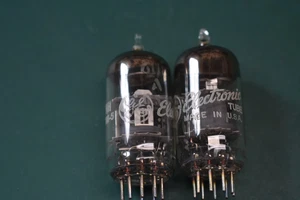 6U8A GE NOS NIB Audio Receiver Preamplifier Vacuum Tubes Tested Pair - Picture 1 of 6