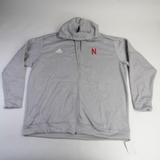 Nebraska Cornhuskers adidas Jacket Men's Gray New