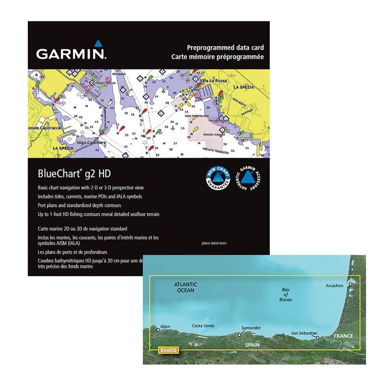 GARMIN Bluchart G2 - Fuenterrabia / Gijon -SD/MICRO SD ART. 010-C0829-20 - Immagine 1 di 1