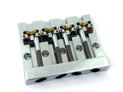 Hipshot Chrome KICKASS ™ Bass Bridge for Top Load Fender P/Jazz Bass® 5K400C - Image 1 of 3