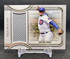 2022 Topps Definitive Collection JAVIER BAEZ Jumbo GAME USED Jersey RELIC /50 SP