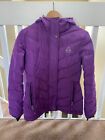 Gerry Quilted Puffer Jacket Womens Small Coat Purple Hood & Zip Pockets