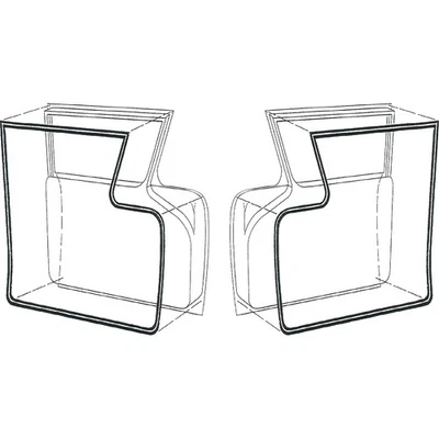 Ford 500 Club 1957-58 sedán y Fairlane Club sedán; kit de sellado de puerta Foto 1 de 2