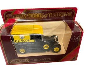 1986 MATCHBOX MODELS of YESTERYEAR Y-5 1927 Talbot Van Diecast Truck Dunlop - Picture 1 of 4