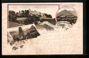 Lithographie Hochburg, Ortsansicht, Ruine 1898 - Picture 1 of 2