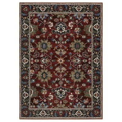 东方织工黑斯廷斯地毯HA03V休闲红色经典奖章 — 第 1/3 张图片