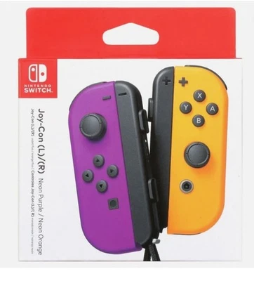 Nintendo Switch Joy-Con Controllers (L/R) Purple Orange – Tested, Fast Ship - Image 1 of 4