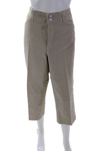 NYDJ Womens Cotton Slip-On Zipped Pants Beige Size 14 - Picture 1 of 11