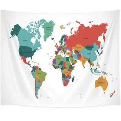 World Map Tapestry Wall Hanging for Wall Art Home Decor - Image 1 of 4