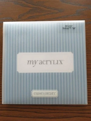 Estampillas acrílicas transparentes Close To My Heart CTMH Solos "M" B1237 Foto 1 de 2