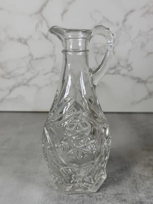 Anchor Hocking Estrella de David Aceite Vinagre Vidrio Crueta Starburst Foto 1 de 4