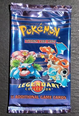 Pokemon Legendary Collection EMPTY Booster Pack Vintage Wrapper  REAL NICE A-104 - Image 1 of 4