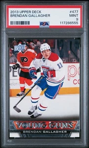 2013-14 Upper Deck Brendan Gallagher Young Guns PSA 9 #477 Rookie RC - Picture 1 of 3