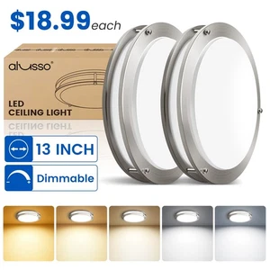 2Pack LED Flush Mount 2700K/3000K/3500K/4000K/5000K Adjustable Ceiling Light 13" - Picture 1 of 11