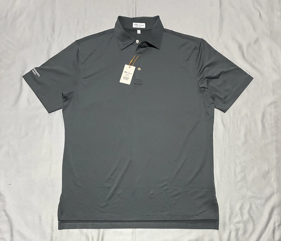 Peter Millar Men’s Polo Shirt Summer Comfort Me0ek01s Iron Grey Large L